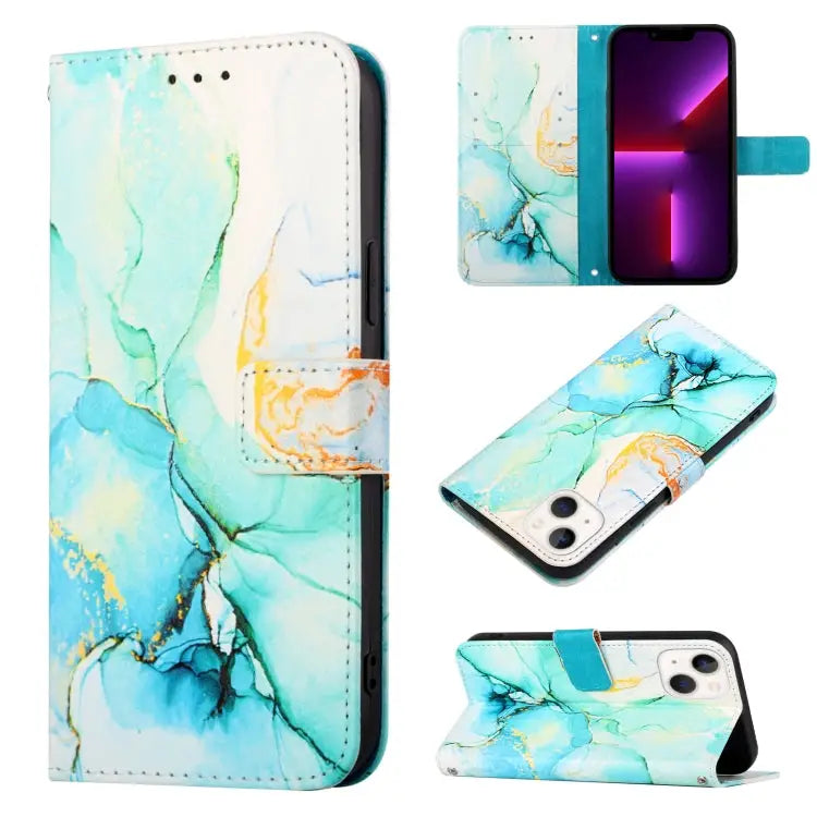 PT003 Marble Pattern Flip Leather Phone Case For iPhone 13 mini For iPhone 13 For iPhone 13 Pro For iPhone 13 Pro Max