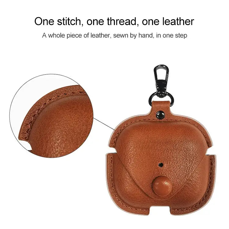 PU Leather Protective Case with Metal Buckle for AirPods 3 For AirPods 3 - For AirPods 3 / Brown