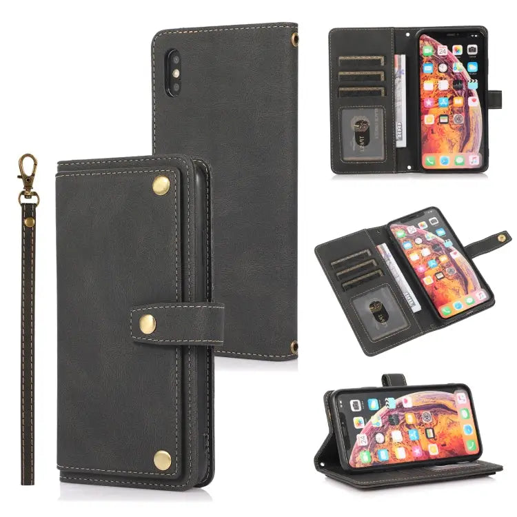 PU + TPU Horizontal Flip Leather Case with Holder & Card Slot & Wallet & Lanyard For iPhone 8 Plus & 7 Plus For iPhone