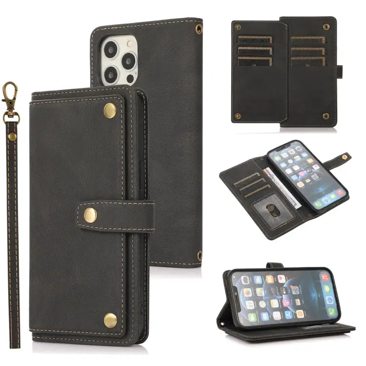 PU + TPU Horizontal Flip Leather Case with Holder & Card Slot & Wallet & Lanyard For iPhone 12 mini For iPhone 12 / 12