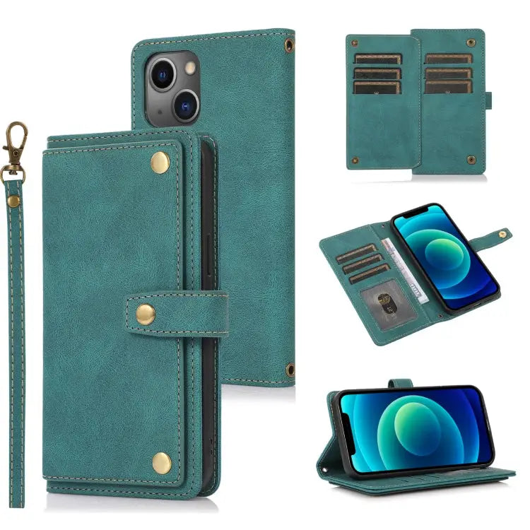 PU + TPU Horizontal Flip Leather Case with Holder & Card Slot & Wallet & Lanyard For iPhone 13 For iPhone 13 Pro