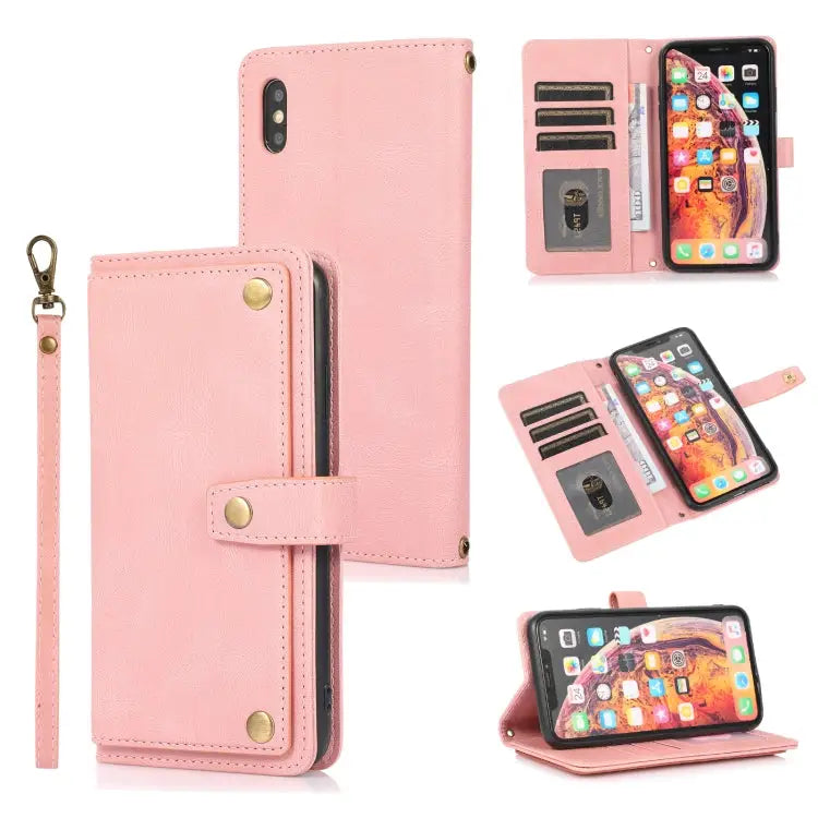 PU + TPU Horizontal Flip Leather Case with Holder & Card Slot & Wallet & Lanyard For iPhone 8 Plus & 7 Plus For iPhone