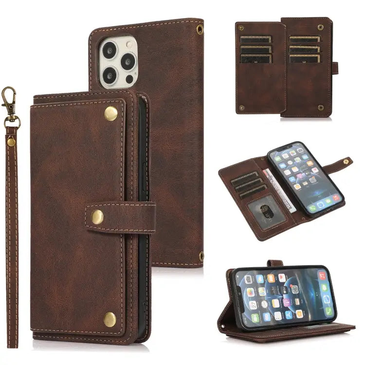 PU + TPU Horizontal Flip Leather Case with Holder & Card Slot & Wallet & Lanyard For iPhone 12 mini For iPhone 12 / 12