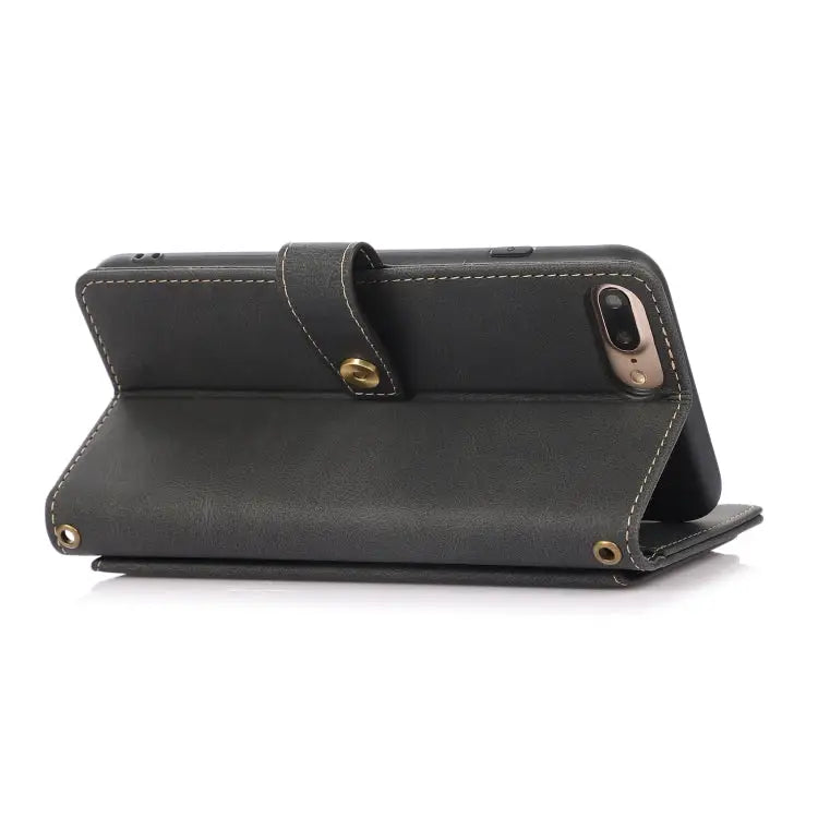 PU + TPU Horizontal Flip Leather Case with Holder & Card Slot & Wallet & Lanyard For iPhone 8 Plus & 7 Plus For iPhone