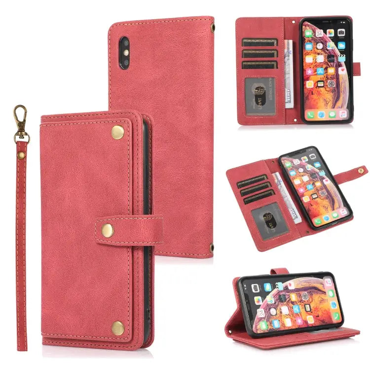 PU + TPU Horizontal Flip Leather Case with Holder & Card Slot & Wallet & Lanyard For iPhone 8 Plus & 7 Plus For iPhone