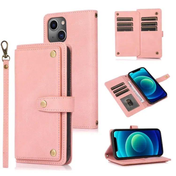 PU + TPU Horizontal Flip Leather Case with Holder & Card Slot & Wallet & Lanyard For iPhone 13 For iPhone 13 Pro
