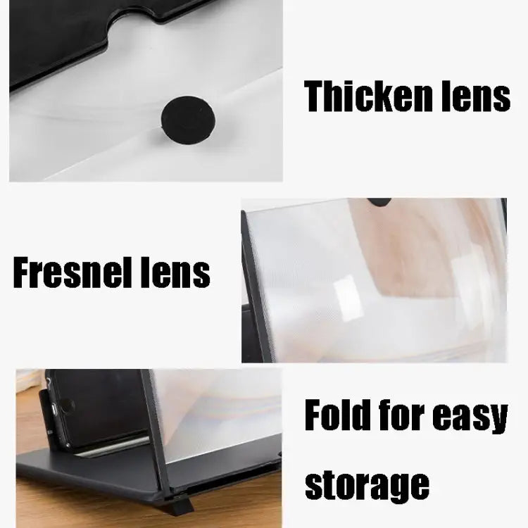Pull-out Typed Ultra-clear 3D Mobile Phone Screen Stretching Bracket Amplifier 10 inch 12 inch