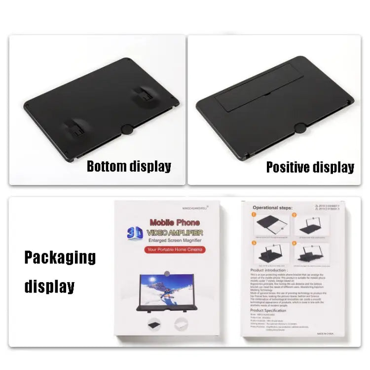 Pull-out Typed Ultra-clear 3D Mobile Phone Screen Stretching Bracket Amplifier 10 inch 12 inch