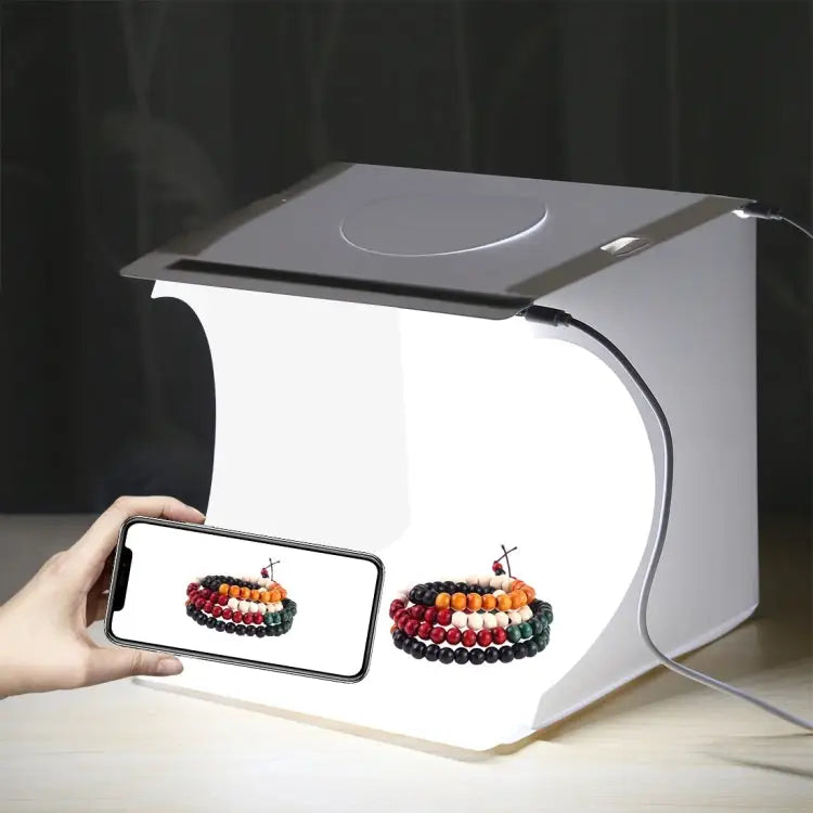 PULUZ 20cm Include 2 LED Panels Folding Portable 1100LM Light Photo Lighting Studio Shooting Tent Box Kit with 6 Colors