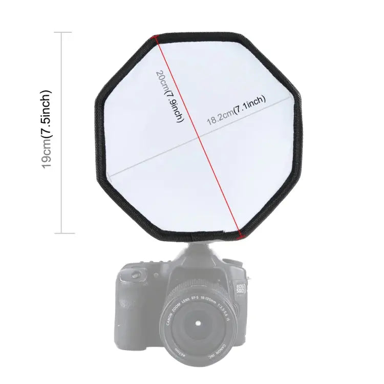 PULUZ 20cm Octangle Style Foldable Soft Flash Light Diffuser Softbox - 20cm Octangle