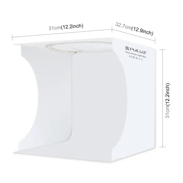PULUZ 30cm Folding Portable Ring Light Board Photo Lighting Studio Shooting Tent Box Kit with 6 Colors Backdrops (Black