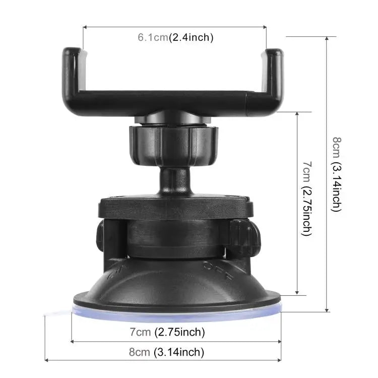PULUZ 360 Degree Rotating Suction Cup Clamp Holder Bracket For iPhone Galaxy Huawei Xiaomi Sony HTC Google and other
