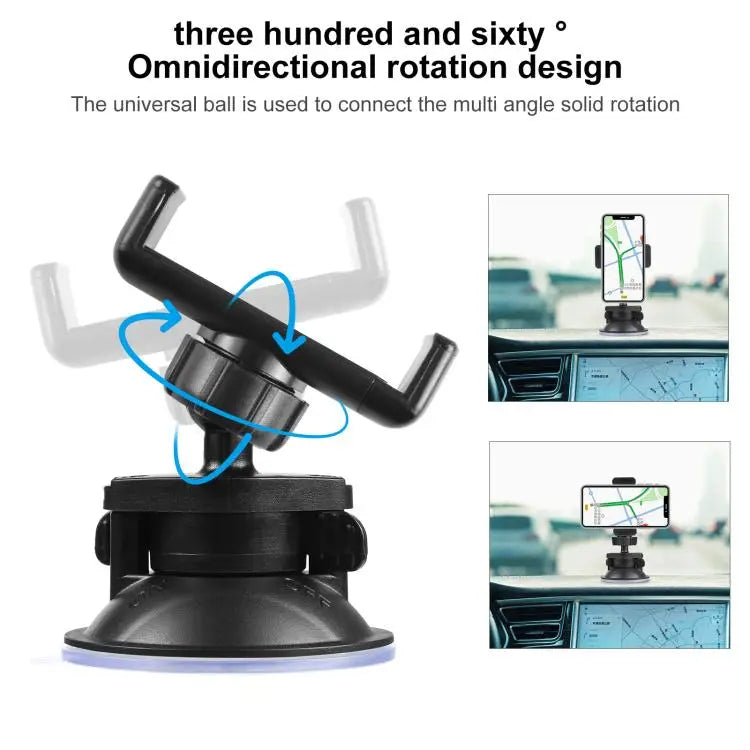PULUZ 360 Degree Rotating Suction Cup Clamp Holder Bracket For iPhone Galaxy Huawei Xiaomi Sony HTC Google and other