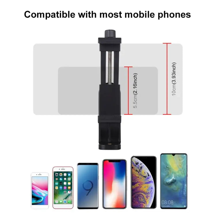 PULUZ 360 Degree Rotating Universal Horizontal Vertical Shooting Phone Clamp Holder Bracket for iPhone Galaxy Huawei