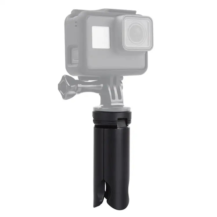 PULUZ Folding Plastic Tripod + Aluminum Alloy Clamp Bracket with Cold Shoe for iPhone Galaxy Huawei Xiaomi Sony HTC