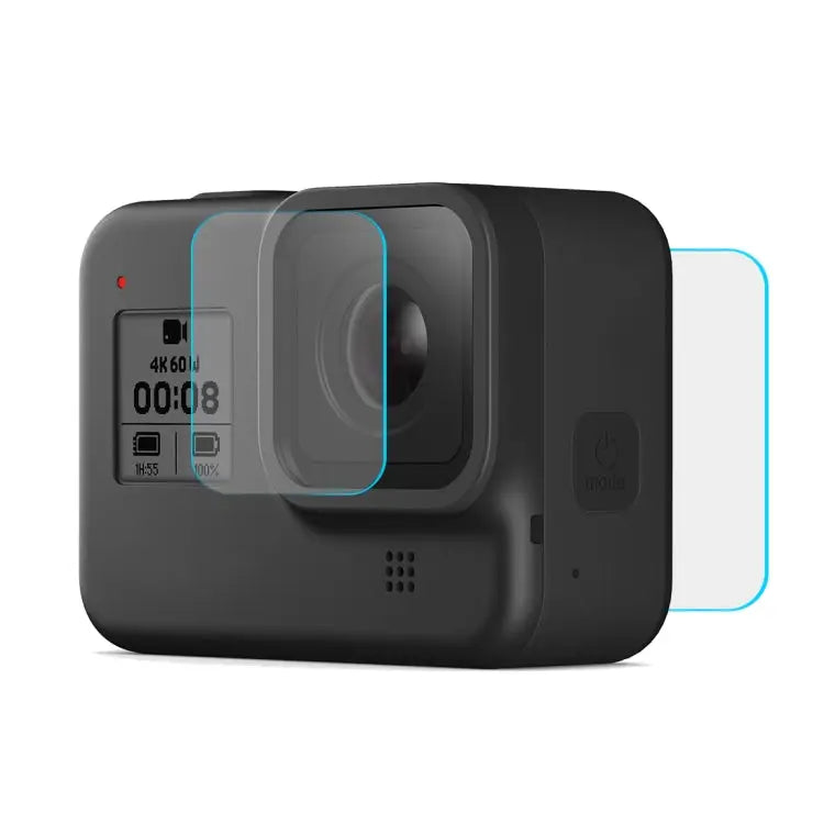 PULUZ for GoPro HERO8 Black Lens + LCD Display 9H 2.5D Tempered Glass Film For GoPro HERO8 Black - For GoPro HERO8 Black
