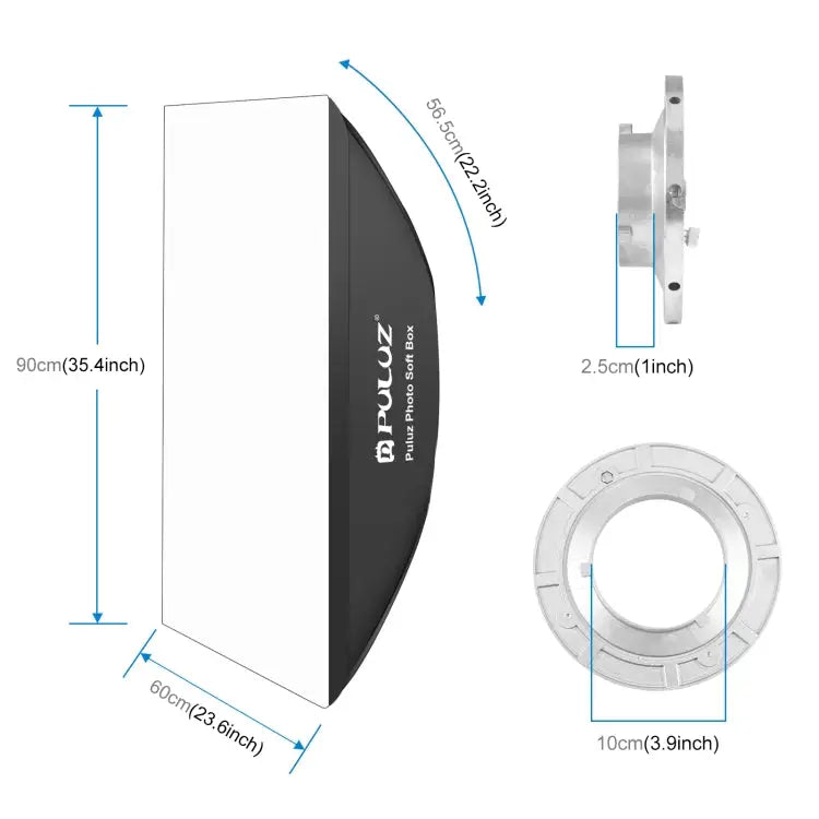 PULUZ Rectangle Speedlite Softbox Bowens Mount Diffuser - 60 x 90cm Rectangle
