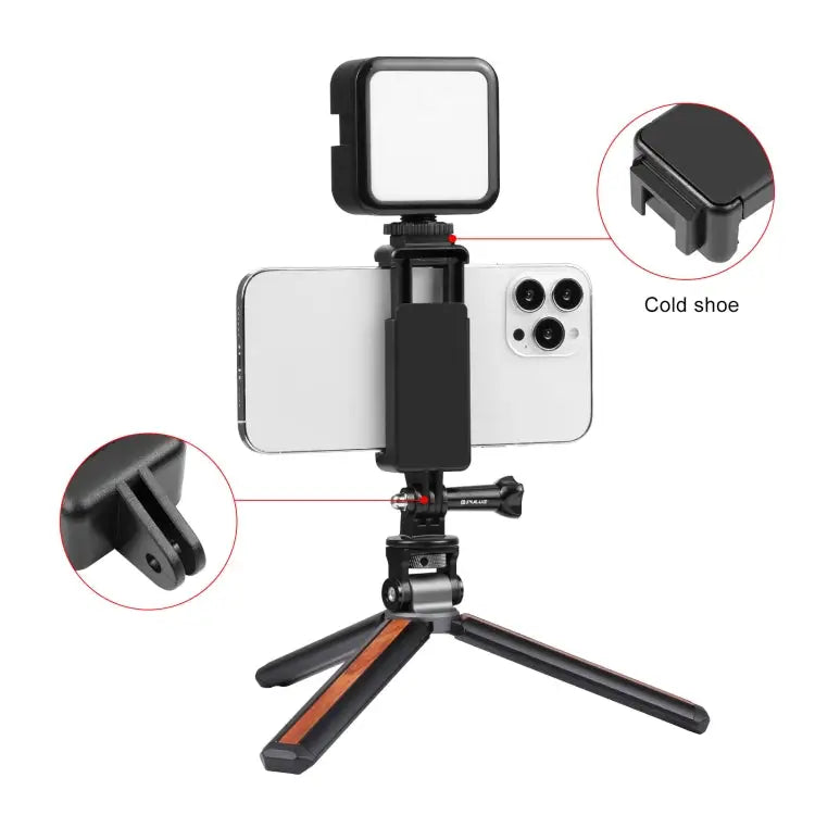 PULUZ Selfie Sticks Tripod Mount Adapter Phone Clamp for iPhone Samsung HTC Sony LG and other Smartphones - Sticks