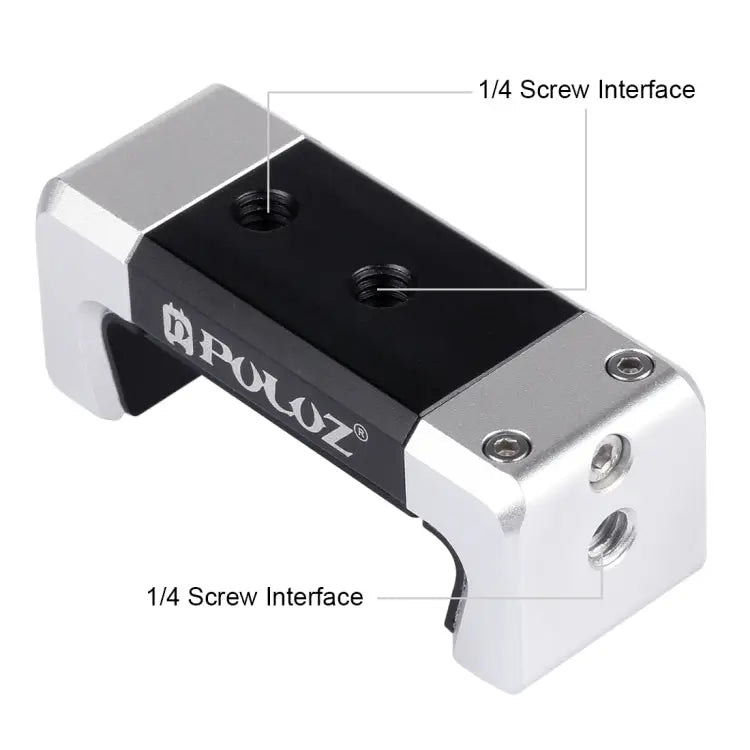 PULUZ Universal Phone Aluminum Alloy Clamp Holder Bracket with Cold Shoe For iPhone Galaxy Huawei Xiaomi Sony HTC