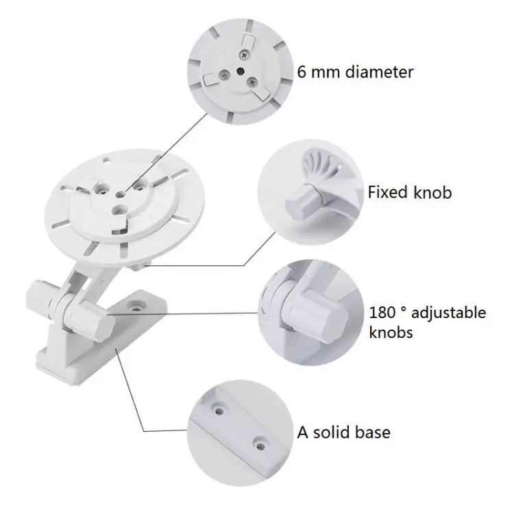 Punch-free Plastic Bracket for Surveillance Swing-head Cameras For Swing-head Cameras - For Swing-head Cameras