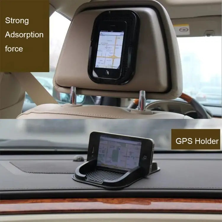 Punctate Car Phone Slip Mat Black - Black