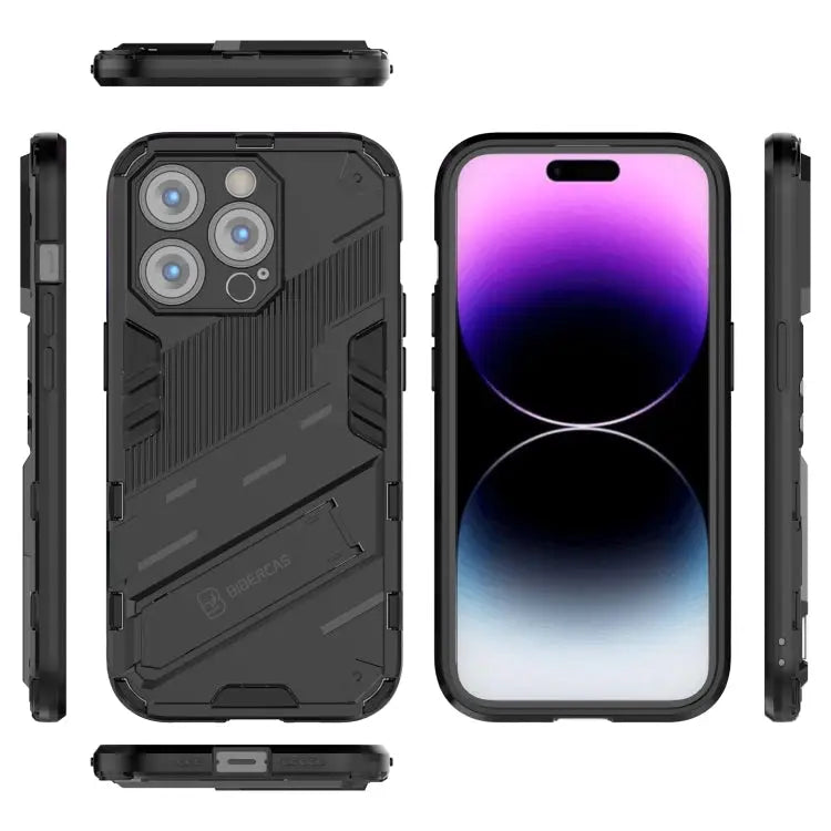 Punk Armor 2 in 1 PC + TPU Phone Case For iPhone 14 Pro Max - Apple Accessories