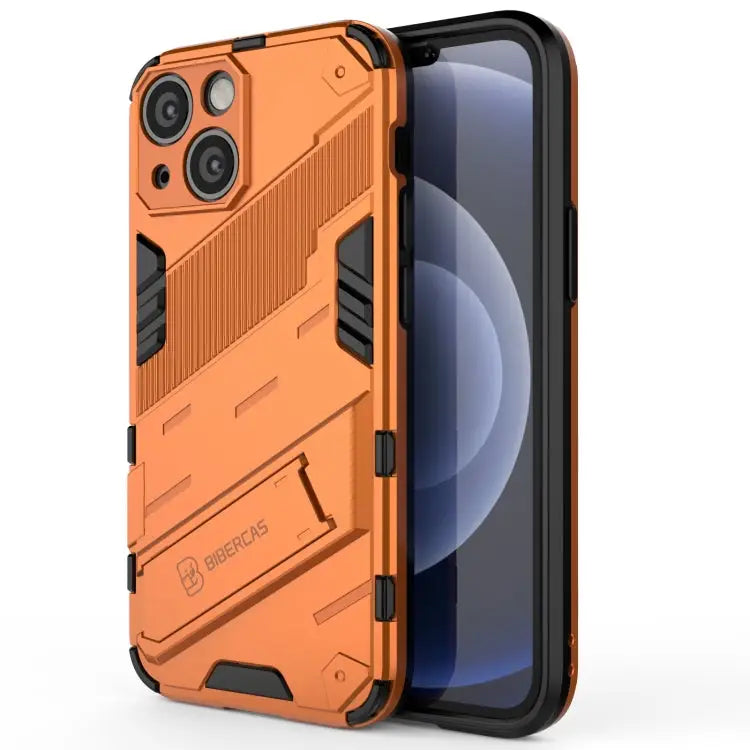Punk Armor 2 in 1 PC + TPU Phone Case with Invisible Holder For iPhone 13 mini For iPhone 13 For iPhone 13 Pro