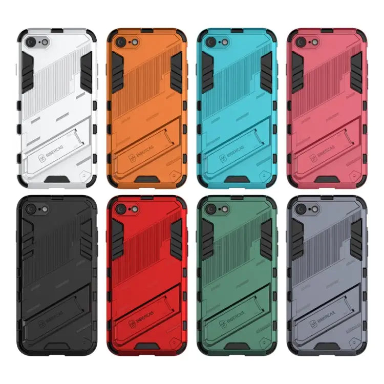 Punk Armor 2 in 1 PC + TPU Shockproof Case with Invisible Holder For iPhone 7 & 8 For iPhone 7 Plus & 8 Plus - Apple