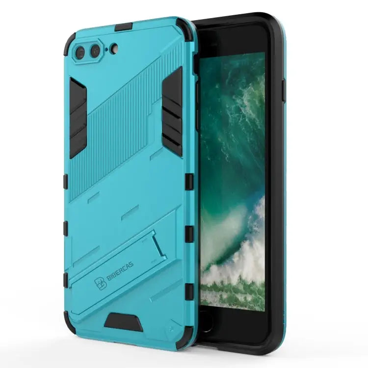 Punk Armor 2 in 1 PC + TPU Shockproof Case with Invisible Holder For iPhone 7 & 8 For iPhone 7 Plus & 8 Plus