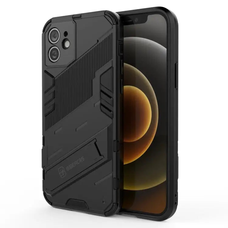 Punk Armor 2 in 1 PC + TPU Shockproof Case with Invisible Holder For iPhone 12 mini For iPhone 12 For iPhone 12 Pro