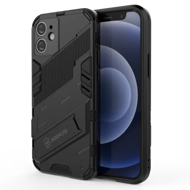 Punk Armor 2 in 1 PC + TPU Shockproof Case with Invisible Holder For iPhone 12 mini For iPhone 12 For iPhone 12 Pro
