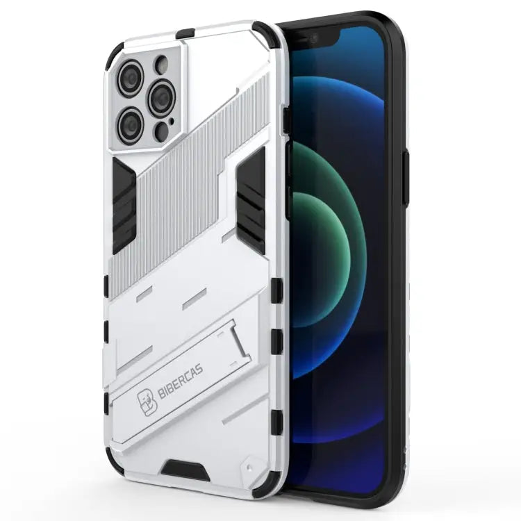 Punk Armor 2 in 1 PC + TPU Shockproof Case with Invisible Holder For iPhone 12 Pro Max For iPhone 11 Pro For iPhone 11