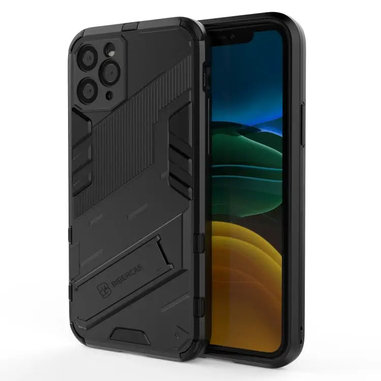 Punk Armor 2 in 1 PC + TPU Shockproof Case with Invisible Holder For iPhone 12 Pro Max For iPhone 11 Pro For iPhone 11