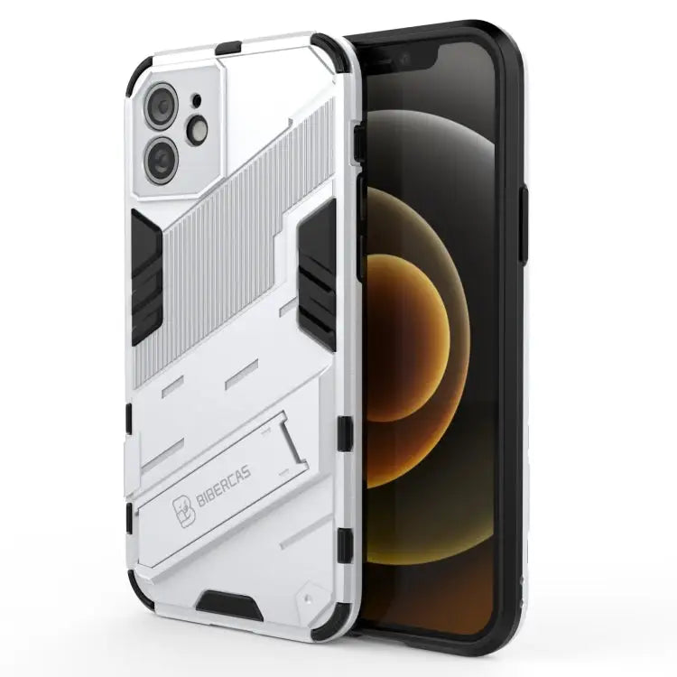 Punk Armor 2 in 1 PC + TPU Shockproof Case with Invisible Holder For iPhone 12 mini For iPhone 12 For iPhone 12 Pro