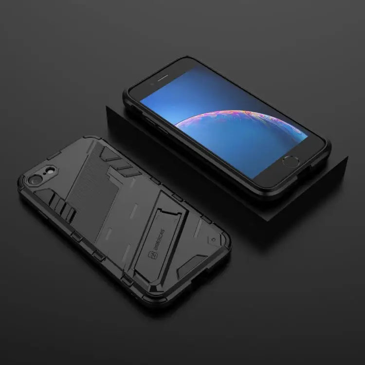 Punk Armor 2 in 1 PC + TPU Shockproof Case with Invisible Holder For iPhone 7 & 8 For iPhone 7 Plus & 8 Plus - Apple