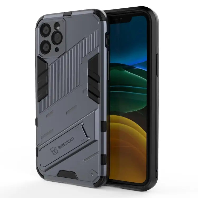Punk Armor 2 in 1 PC + TPU Shockproof Case with Invisible Holder For iPhone 12 Pro Max For iPhone 11 Pro For iPhone 11