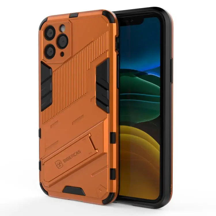 Punk Armor 2 in 1 PC + TPU Shockproof Case with Invisible Holder For iPhone 12 Pro Max For iPhone 11 Pro For iPhone 11