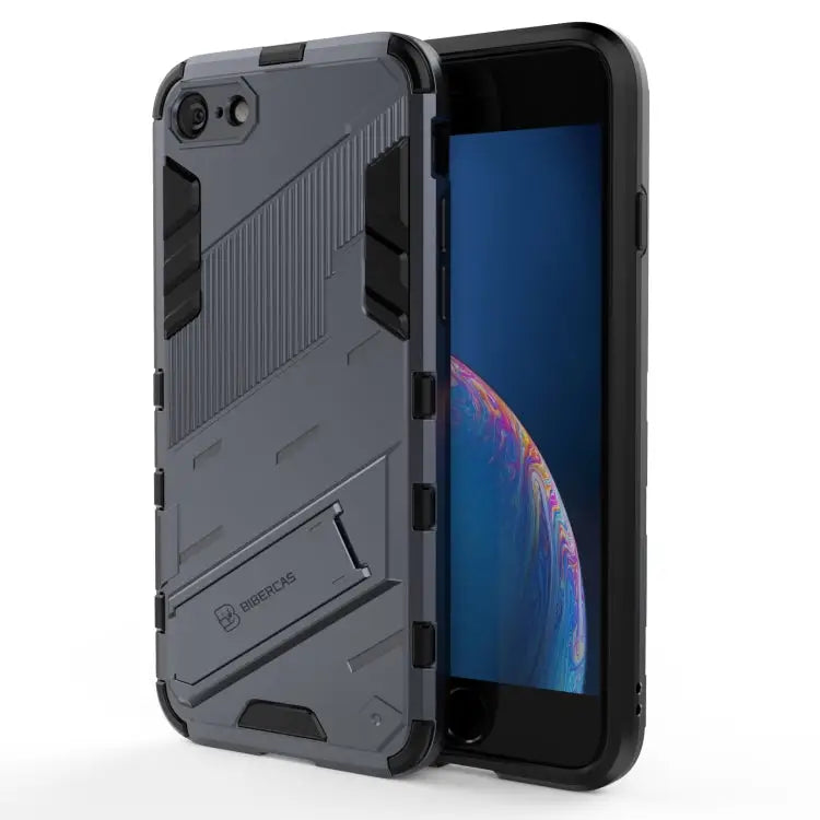 Punk Armor 2 in 1 PC + TPU Shockproof Case with Invisible Holder For iPhone 7 & 8 For iPhone 7 Plus & 8 Plus