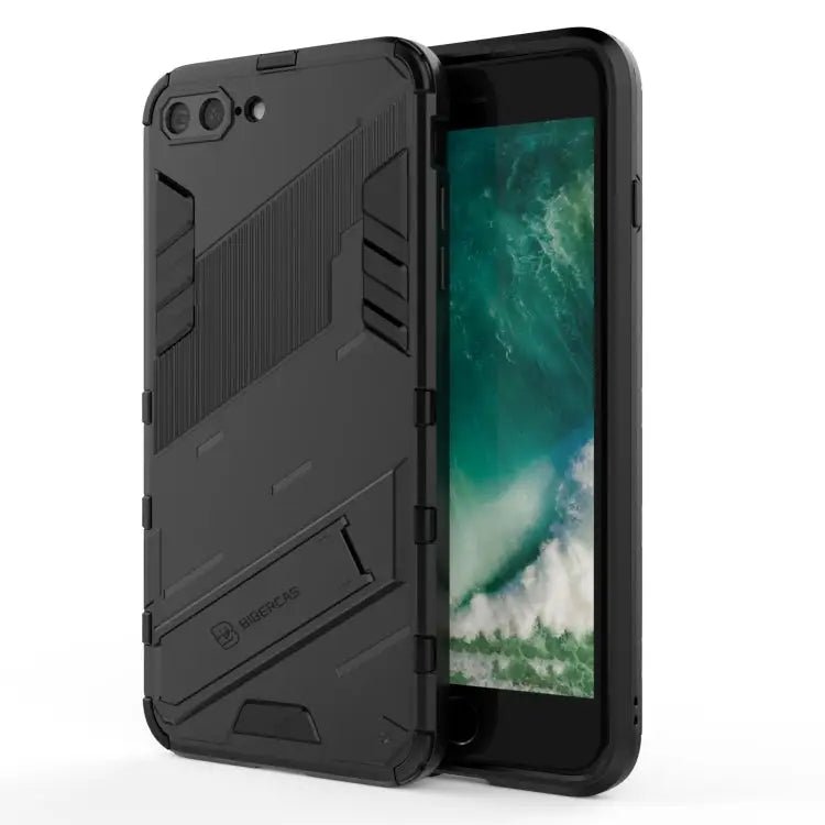 Punk Armor 2 in 1 PC + TPU Shockproof Case with Invisible Holder For iPhone 7 & 8 For iPhone 7 Plus & 8 Plus