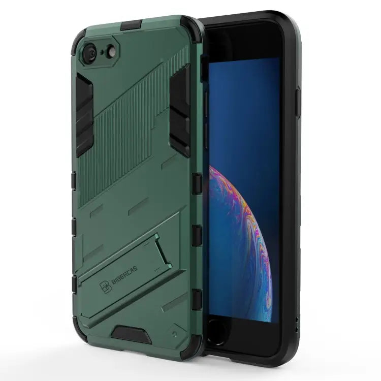 Punk Armor 2 in 1 PC + TPU Shockproof Case with Invisible Holder For iPhone 7 & 8 For iPhone 7 Plus & 8 Plus