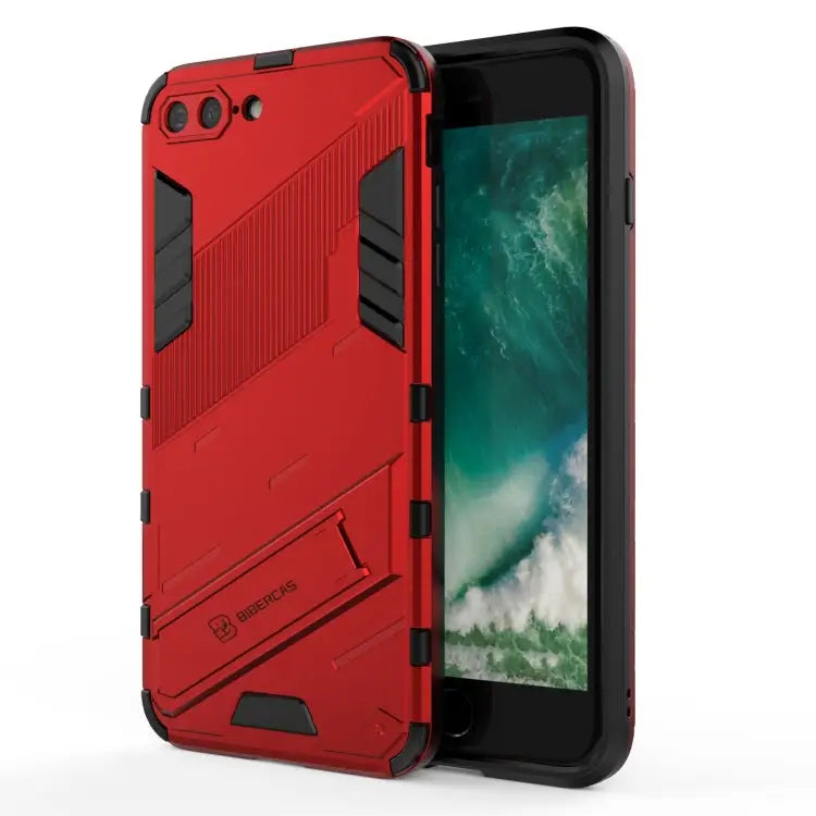 Punk Armor 2 in 1 PC + TPU Shockproof Case with Invisible Holder For iPhone 7 & 8 For iPhone 7 Plus & 8 Plus