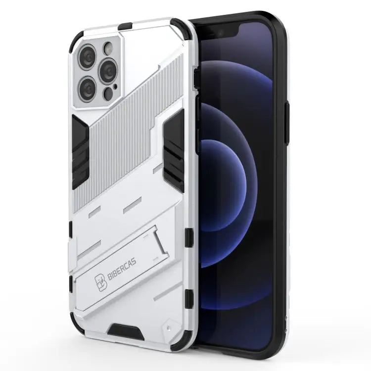 Punk Armor 2 in 1 PC + TPU Shockproof Case with Invisible Holder For iPhone 12 mini For iPhone 12 For iPhone 12 Pro