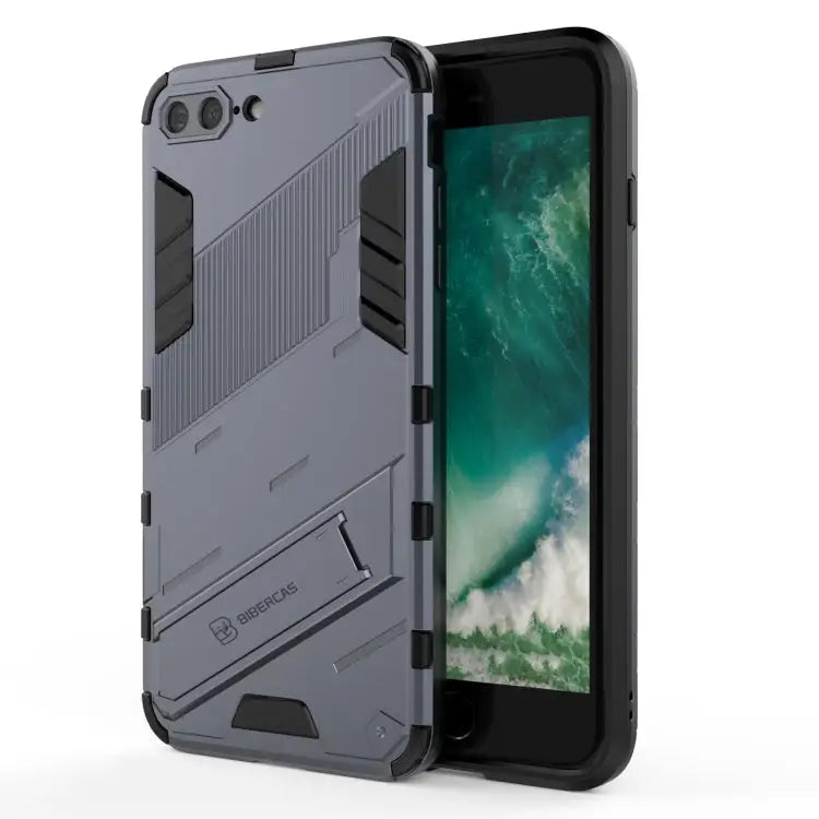Punk Armor 2 in 1 PC + TPU Shockproof Case with Invisible Holder For iPhone 7 & 8 For iPhone 7 Plus & 8 Plus