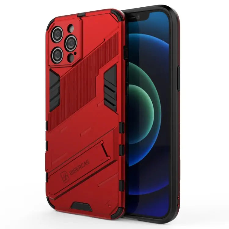 Punk Armor 2 in 1 PC + TPU Shockproof Case with Invisible Holder For iPhone 12 Pro Max For iPhone 11 Pro For iPhone 11