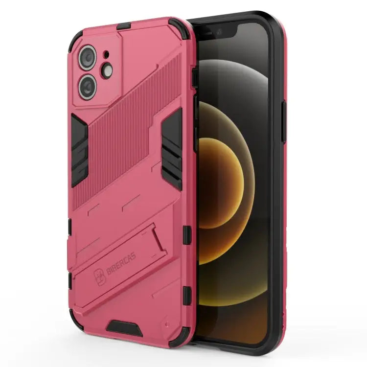 Punk Armor 2 in 1 PC + TPU Shockproof Case with Invisible Holder For iPhone 12 mini For iPhone 12 For iPhone 12 Pro