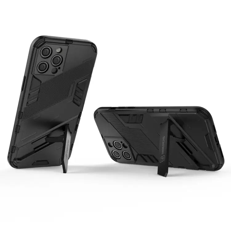 Punk Armor 2 in 1 PC + TPU Shockproof Case with Invisible Holder For iPhone 12 Pro Max For iPhone 11 Pro For iPhone 11