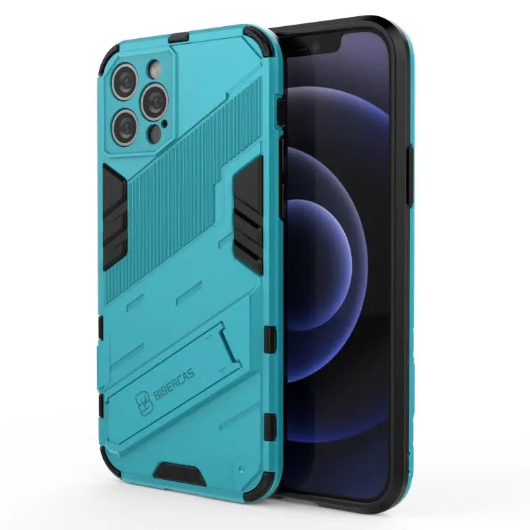 Punk Armor 2 in 1 PC + TPU Shockproof Case with Invisible Holder For iPhone 12 mini For iPhone 12 For iPhone 12 Pro