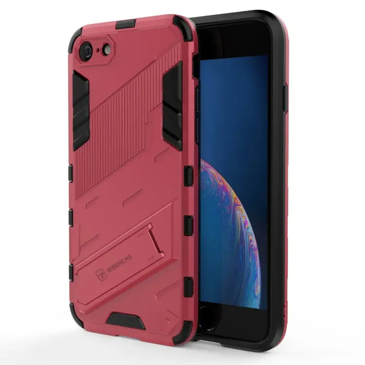 Punk Armor 2 in 1 PC + TPU Shockproof Case with Invisible Holder For iPhone 7 & 8 For iPhone 7 Plus & 8 Plus