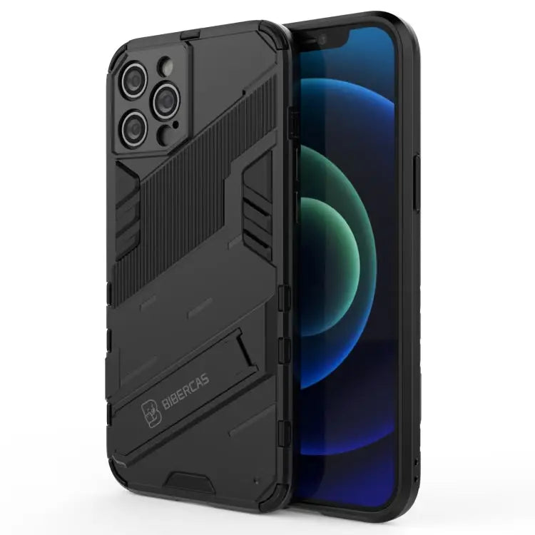 Punk Armor 2 in 1 PC + TPU Shockproof Case with Invisible Holder For iPhone 12 Pro Max For iPhone 11 Pro For iPhone 11