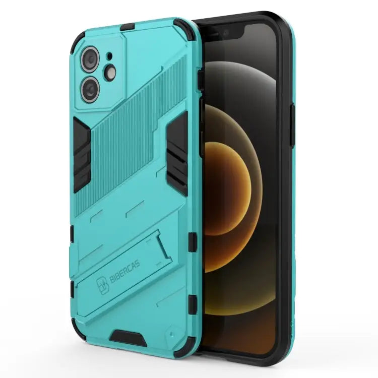 Punk Armor 2 in 1 PC + TPU Shockproof Case with Invisible Holder For iPhone 12 mini For iPhone 12 For iPhone 12 Pro
